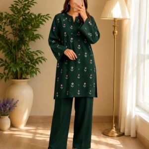 Soft Wool-Dark Green 2pc